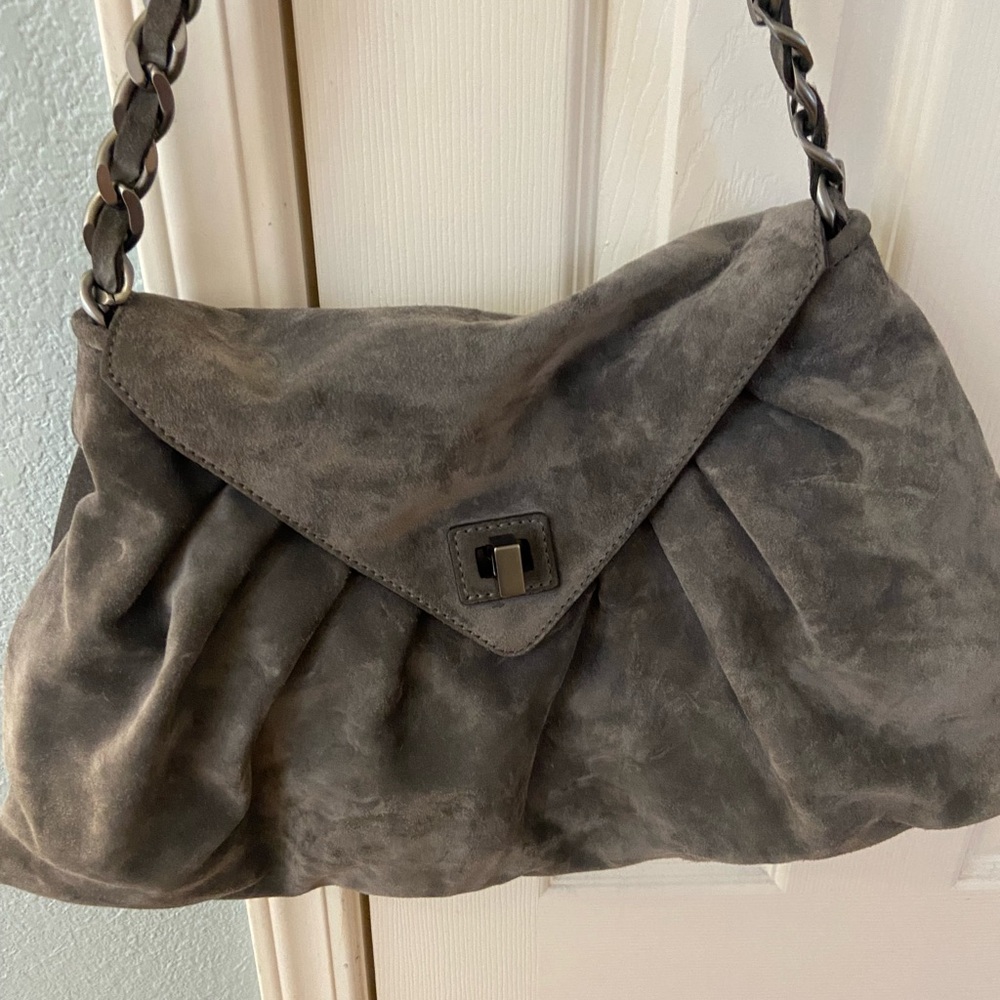 Zagliani Gray Suede Women's large Bag